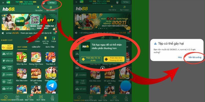 Hướng dẫn cách tải app HB88 trên các thiết bị di động